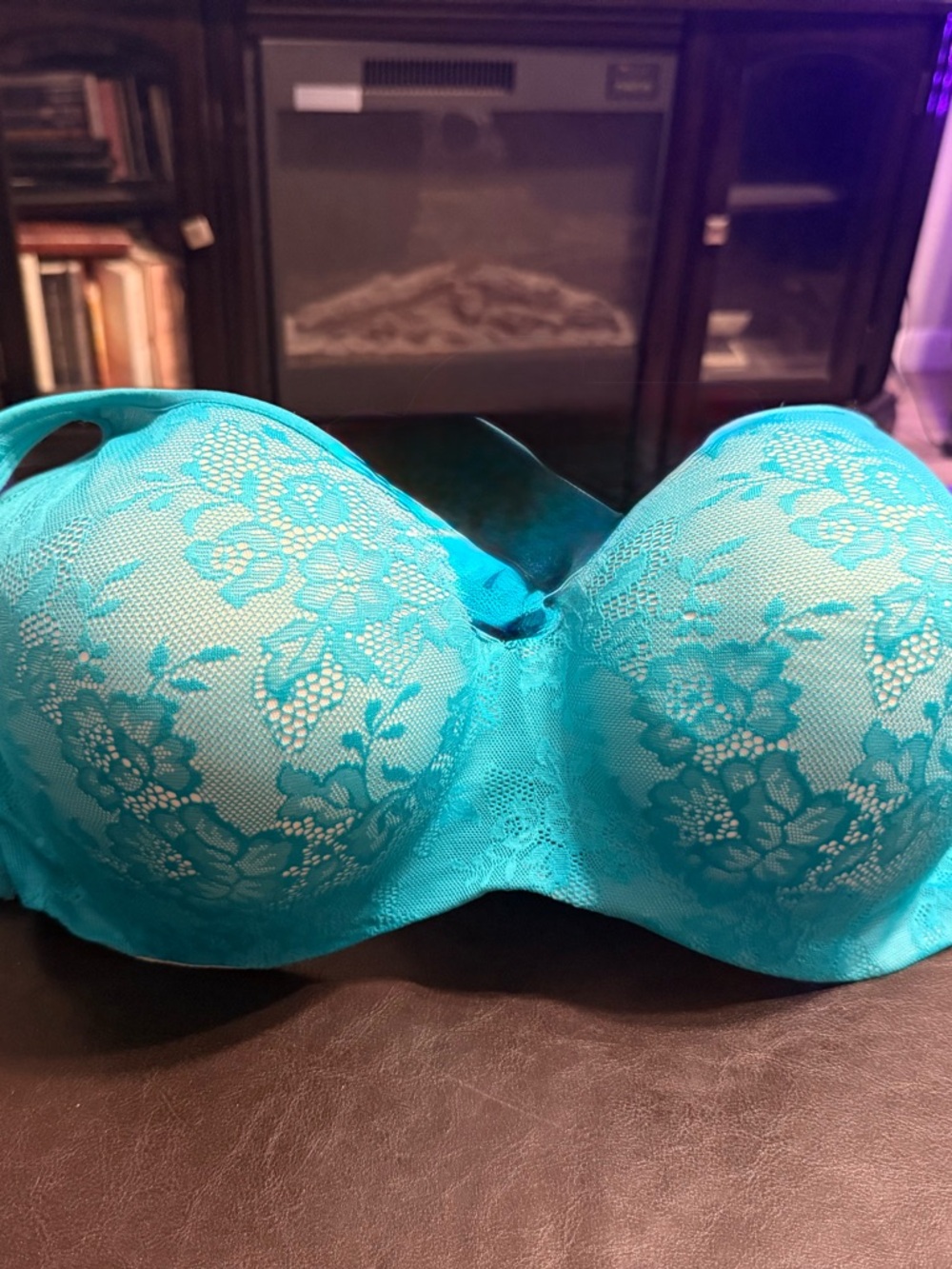 Cacique Teal Lace Underwire Bra
